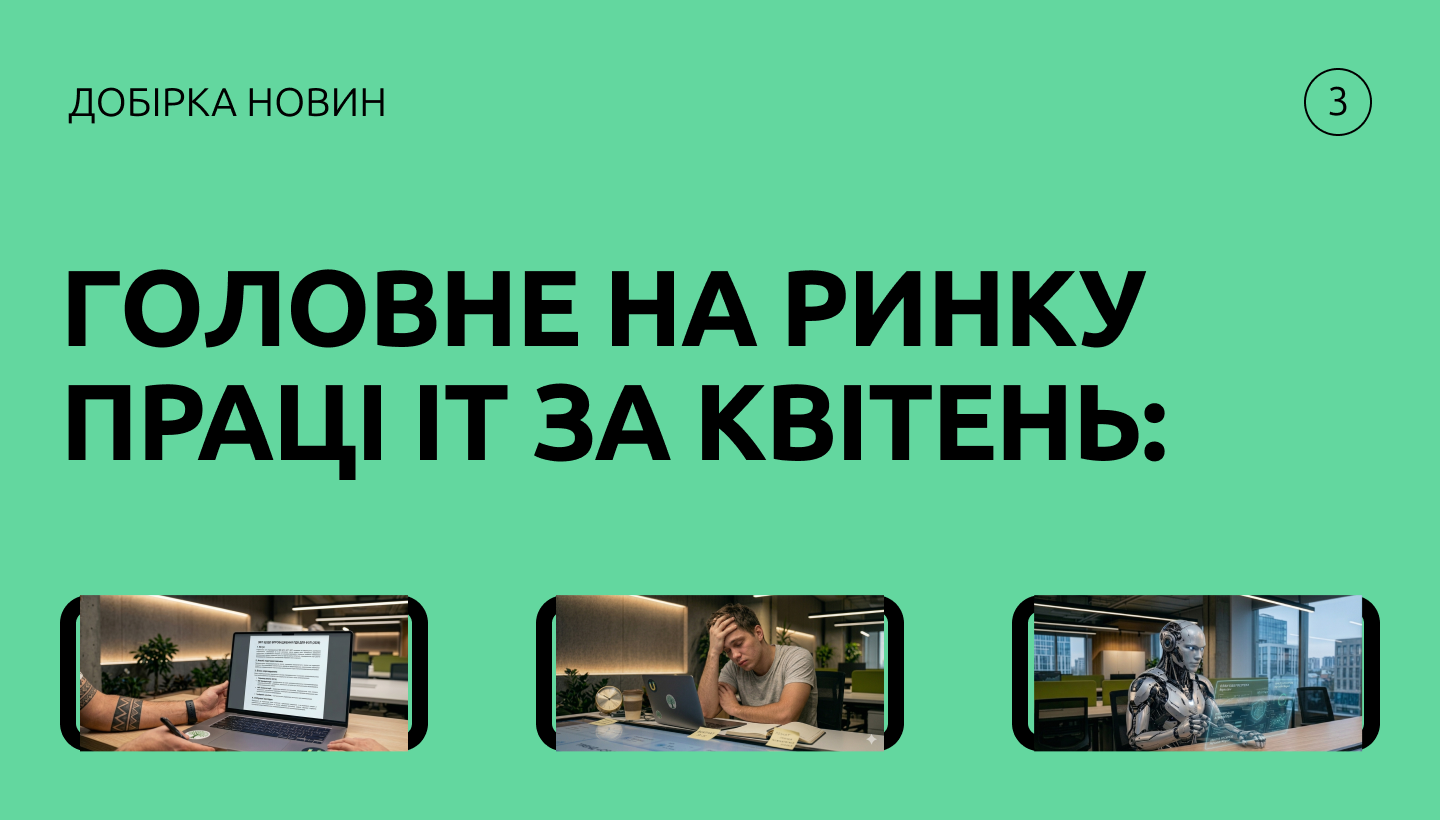 Добірка IT-новин за квітень: що варто знати фахівцям і роботодавцям